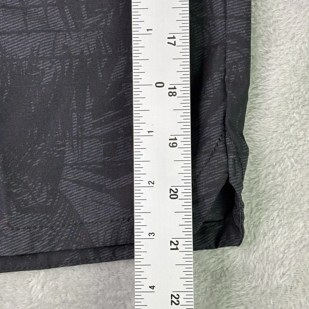 Travis Matthew Board Shorts Mens 42 Black Palm Tree Swim Trunks Zipper Pocket - Picture 12 of 14